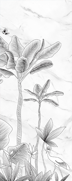 Панель настенная ART A-6.2.4/Oasis Shadow White глянец 120х300x0,4 см