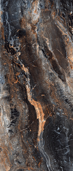 Гранит керамический N20340 TITANIUM Lawa Nero POLISHED 120х280х0,6 см