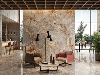 Гранит керамический 163011 BRECCIA ARGENTUM LAPP RETT 120x280х0,6 см